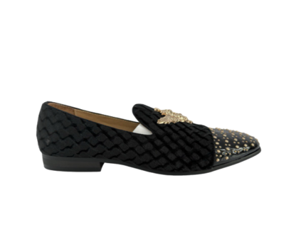 Rennie’s Men Dress Shoe -  Black and Gold